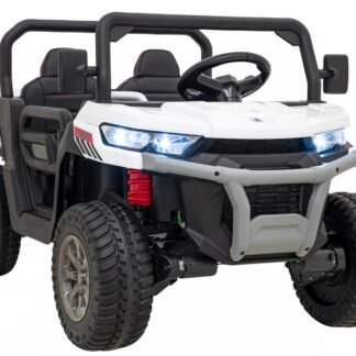 Camioneta Pick-Up 12v ​, camión agricola 4x4 12v niños, blanco, 1 PLAZA Y MEDIA  INDA488-RA-XMX-623